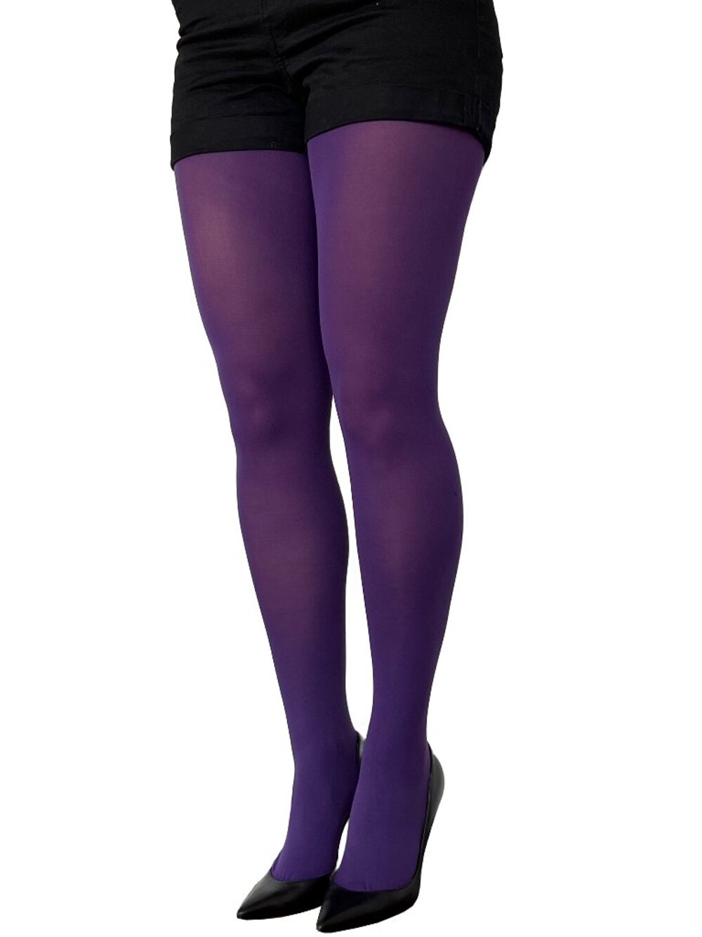 Dark Purple Opaque Tights for Women